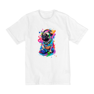 Nome do produto Camiseta - PUG de fone 
