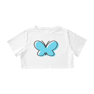Nome do produto cropped borboleta azul
