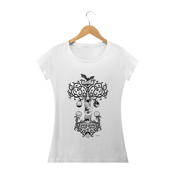 Camisa Feminina da Árvore Yggdrasil