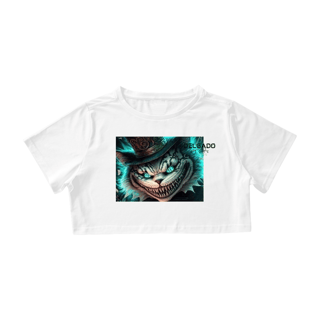 Nome do produto CAMISA FEMININA GATO MALUC0 PAÍS DAS MARAVILHAS 