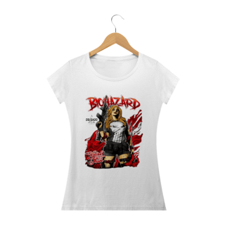 Nome do produto CAMISA FEMININA A JUSTICEIRA BIOHAZARD E DELGADO STORE 