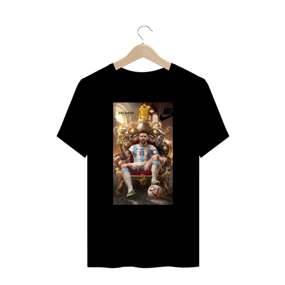 CAMISA MASCULINA MESSI REI DO FUTEBOL