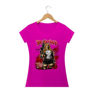 Nome do produto CAMISA FEMININA A JUSTICEIRA BIOHAZARD E DELGADO STORE 