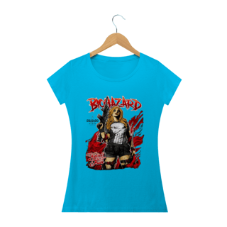 Nome do produto CAMISA FEMININA A JUSTICEIRA BIOHAZARD E DELGADO STORE 