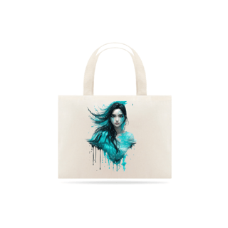 Ecobag woman in painting 