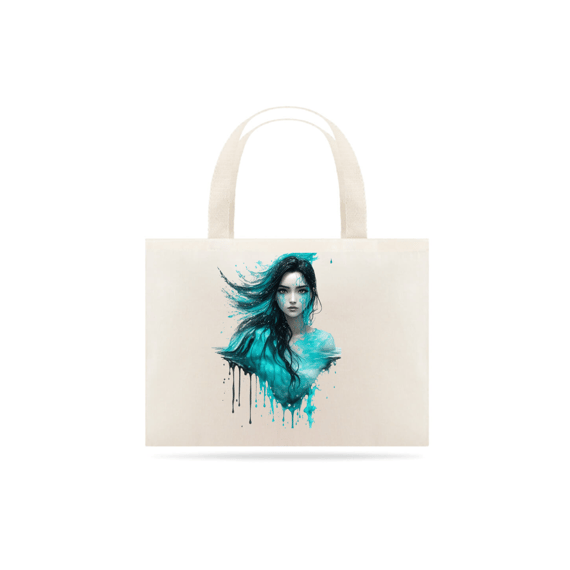 Ecobag woman in painting 