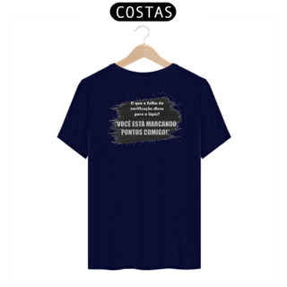 Nome do produto Camiseta [gestão da qualidade] {cores diversas} - frente - folha de verificação