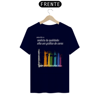 Nome do produto Camiseta [gestão da qualidade] {cores escuras} - frente - gráfico de cores