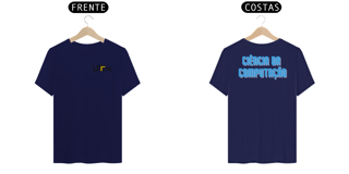 Nome do produto Camiseta [ciência da computação - UTFPR] {cores claras} - frente e verso - letras relevo azul costas