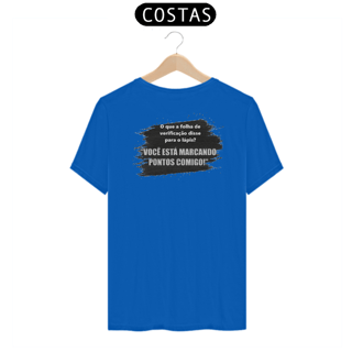 Nome do produto Camiseta [gestão da qualidade] {cores diversas} - frente - folha de verificação