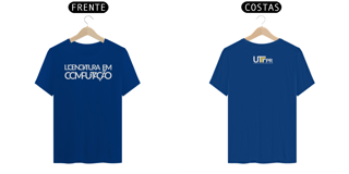 Nome do produto Camiseta [licenciatura em computação - UTFPR] {cores variáveis} - frente e verso - letras sobrepostas