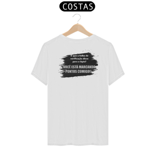 Nome do produto Camiseta [gestão da qualidade] {cores diversas} - frente - folha de verificação