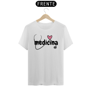 Nome do produto Camiseta [medicina] {cores diversas} - frente - estetoscópio coração