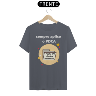 Nome do produto Camiseta [gestão da qualidade] {cores diversas} - frente - PDCA