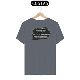 Nome do produto Camiseta [gestão da qualidade] {cores diversas} - frente - folha de verificação