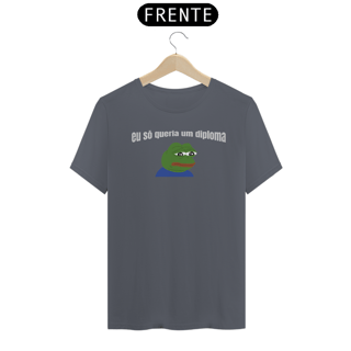 Nome do produto Camiseta [outros] {cores diversas} - frente - eu só quero um diploma meme sapo