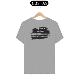 Nome do produto Camiseta [gestão da qualidade] {cores diversas} - frente - folha de verificação