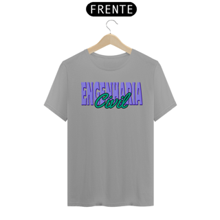 Nome do produto Camiseta [Engenharia Civil] {cores diversas} - frente - Engenharia Civil roxo e verde