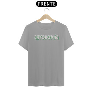 Nome do produto Camiseta [agronomia] {preto, verde, cinza, branco} - frente - letras em relevo