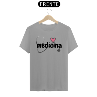 Nome do produto Camiseta [medicina] {cores diversas} - frente - estetoscópio coração