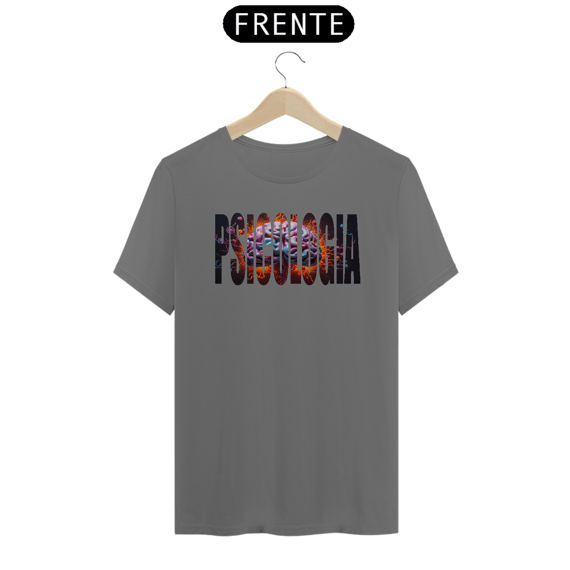 Camiseta [psicologia] {cores pasteis} - frente - cérebro