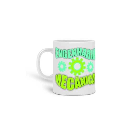 Caneca simples [engenharia mecânica] {branca} - engrenagens