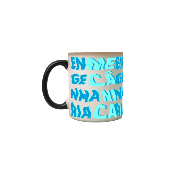 Caneca mágica [engenharia mecânica] {branca} - ondas