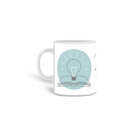 Caneca simples [pedagogia] {branca} - lâmpada