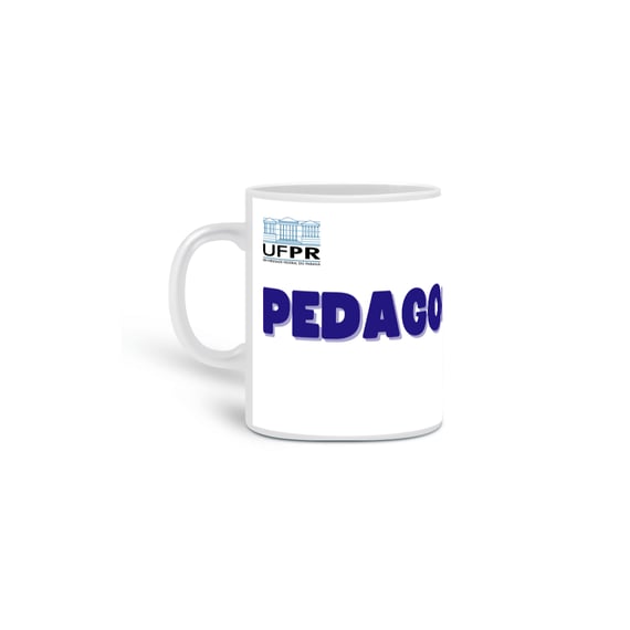 Caneca simples [pedagogia] {branca} - coruja