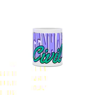 Nome do produto Caneca simples [engenharia civil] {branca} - roxo e verde