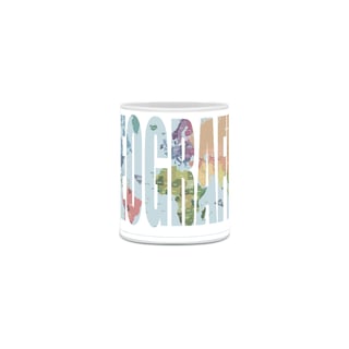Nome do produto Caneca simples [geografia] {branca} - mapa mundi