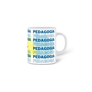 Nome do produto Caneca simples [pedagogia] {branca} - estampado