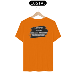 Nome do produto Camiseta [gestão da qualidade] {cores diversas} - frente - folha de verificação