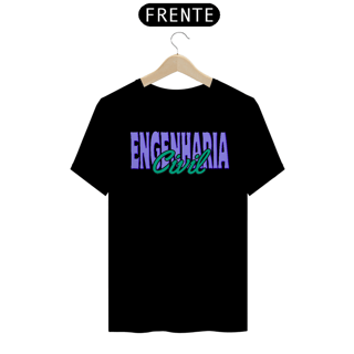 Nome do produto Camiseta [Engenharia Civil] {cores diversas} - frente - Engenharia Civil roxo e verde