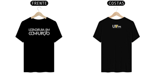 Nome do produto Camiseta [licenciatura em computação - UTFPR] {cores variáveis} - frente e verso - letras sobrepostas