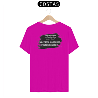 Nome do produto Camiseta [gestão da qualidade] {cores diversas} - frente - folha de verificação