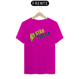 Nome do produto Camiseta [gestão pública] {cores diversas} - frente - defendendo
