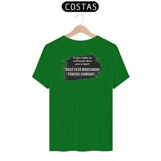 Nome do produto Camiseta [gestão da qualidade] {cores diversas} - frente - folha de verificação