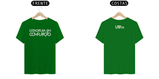 Nome do produto Camiseta [licenciatura em computação - UTFPR] {cores variáveis} - frente e verso - letras sobrepostas