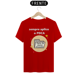 Nome do produto Camiseta [gestão da qualidade] {cores diversas} - frente - PDCA
