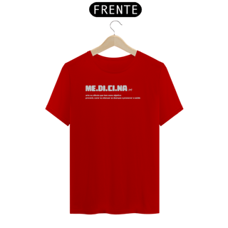 Nome do produto Camiseta [medicina] {cores diversas} - frente - Dicionário