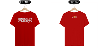 Nome do produto Camiseta [licenciatura em computação - UTFPR] {cores variáveis} - frente e verso - letras sobrepostas