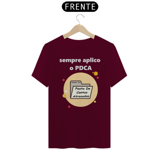 Nome do produto Camiseta [gestão da qualidade] {cores diversas} - frente - PDCA