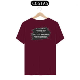 Nome do produto Camiseta [gestão da qualidade] {cores diversas} - frente - folha de verificação