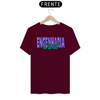 Nome do produto Camiseta [Engenharia Civil] {cores diversas} - frente - Engenharia Civil roxo e verde