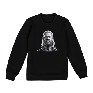MOLETOM - BUSTO THOR PRETO E BRANCO