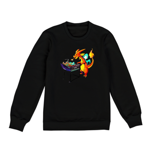 Nome do produtoMOLETOM - CHARIZARD FAZENDO CHURRASCO