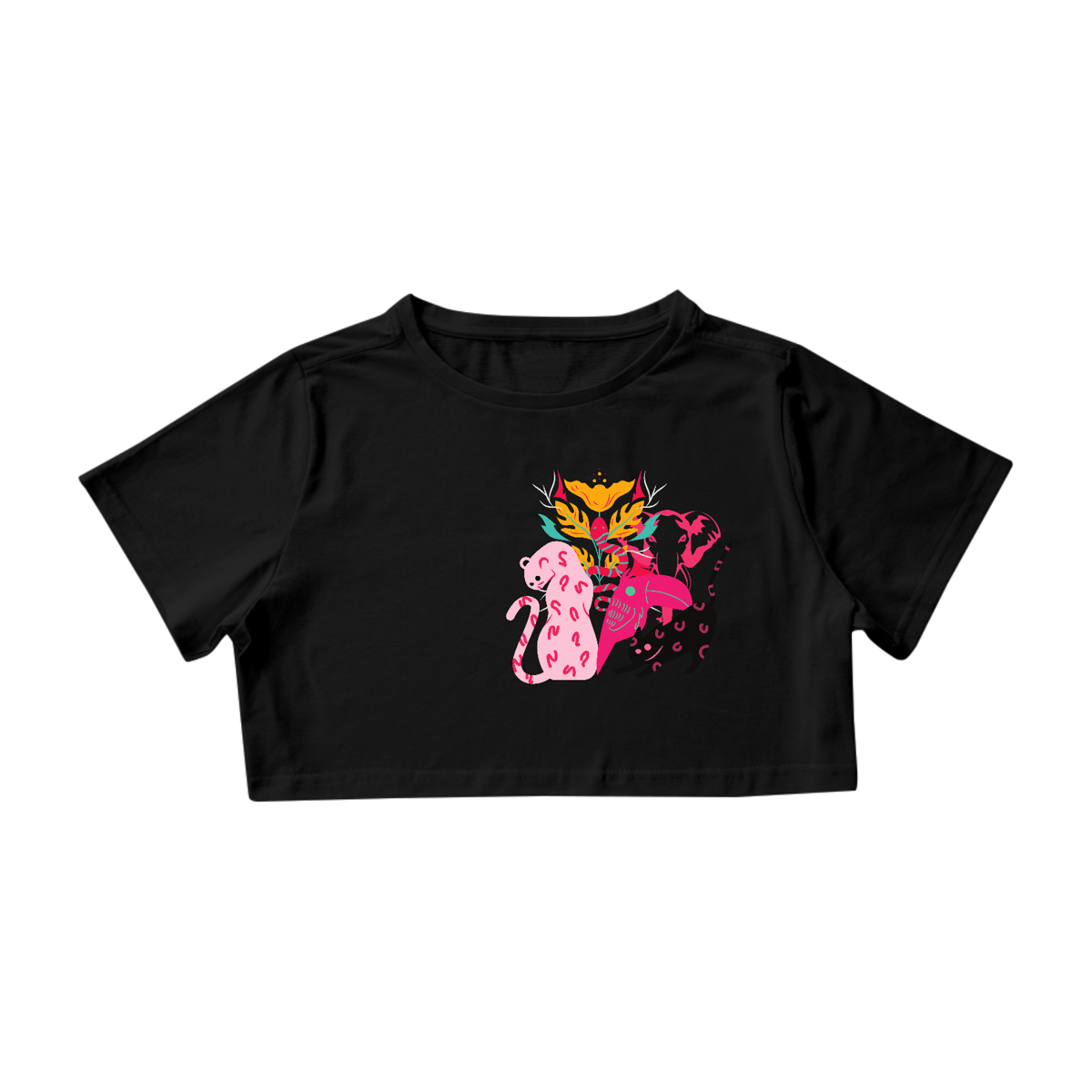 Nome do produto: Cropped Animais Cores