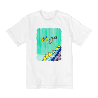 Chaves e Pica-Pau nas Cataratas Camisa Infantil (10 a 14)