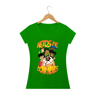 Nome do produto Netos Caricatura Camisa Baby Long (Verde)